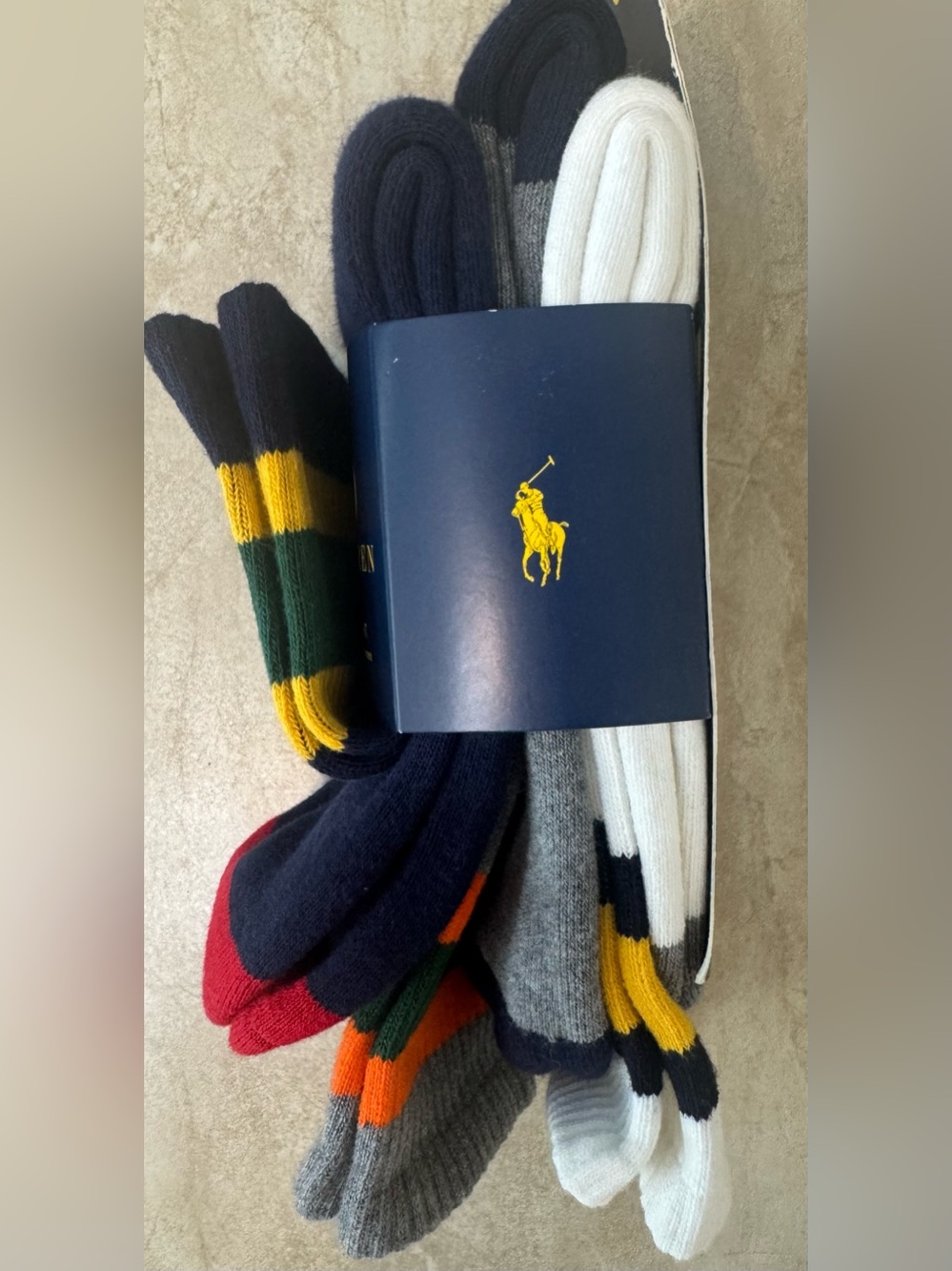 Polo Ralph Lauren 3-pk Multi Stripe Crew Socks - Picture 5 of 8
